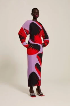 The Mirabelle Dress In Newton Lilac -Solace Dress Shop solace london os21061 mirabelle newton lilac side 2 1