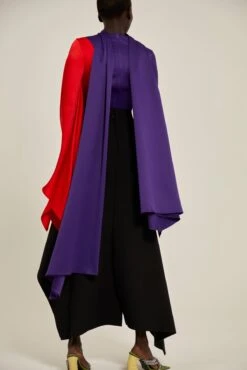 The Ali Top In Colour Block Purple