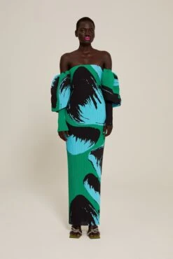 The Tasmin Dress In Newton Green -Solace Dress Shop solace london os24045 tasmin newton green front 1 2