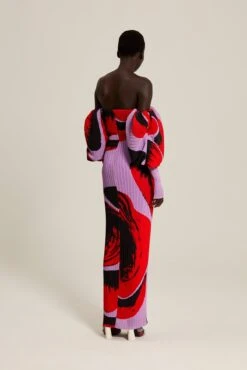 The Tasmin Dress In Newton Lilac -Solace Dress Shop solace london os24045 tasmin newton lilac back 3 1