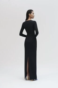 The Marlie Maxi Dress In Black -Solace Dress Shop solace london os26021 marlie black back 2