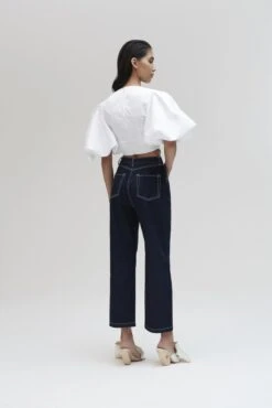 The Pia Top In White -Solace Dress Shop solace london os26048 florrie deep indigo back 2 5affdb1b 628b 44f0 922a e26f41acd4cb