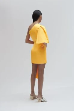 The Marcie Mini Dress In Neon Orange 9 The Marcie Mini Dress In Neon Orange -Solace Dress Shop solace london os26064 marcie neon orange back 3