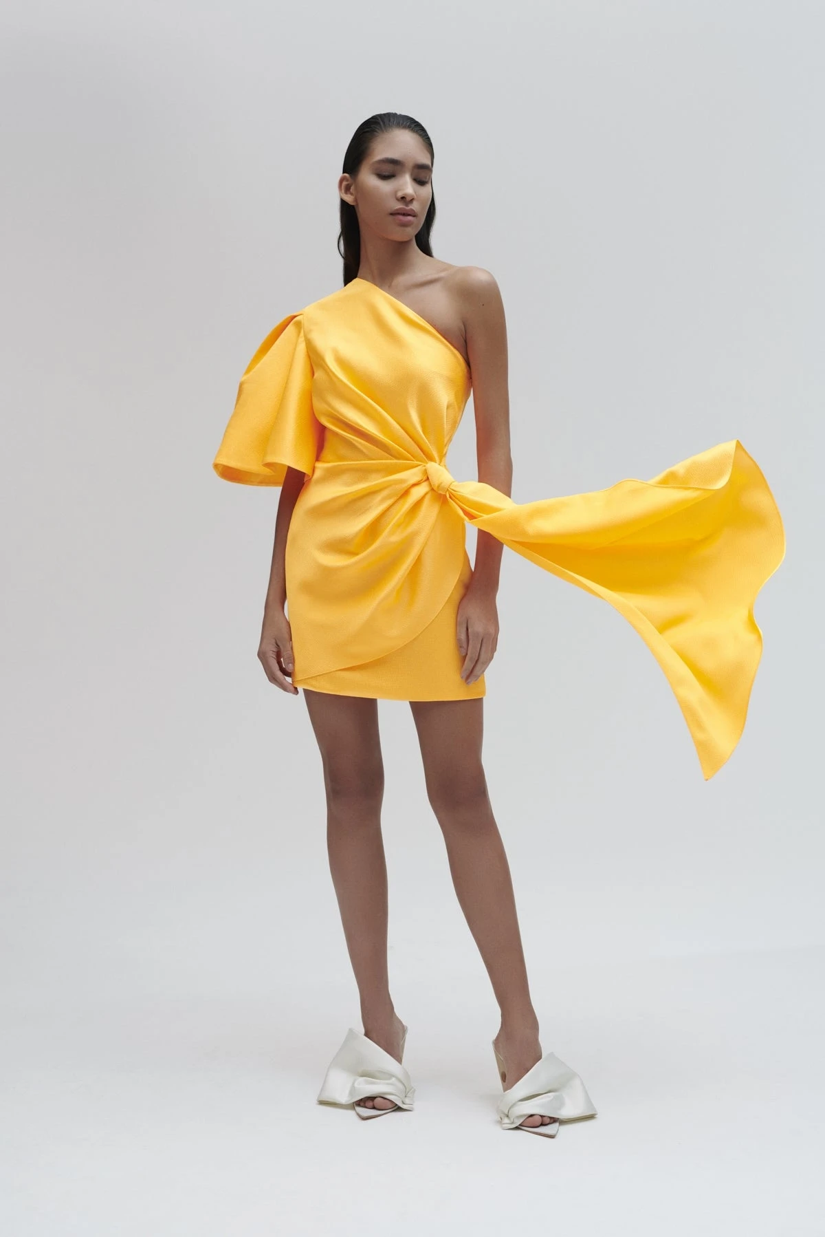 The Marcie Mini Dress In Neon Orange 5 The Marcie Mini Dress In Neon Orange - Image 3