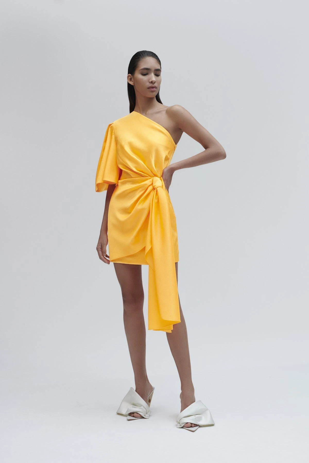 The Marcie Mini Dress In Neon Orange 3 The Marcie Mini Dress In Neon Orange