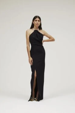 The Danette Dress In Black -Solace Dress Shop solace london os27026 danette black details 3 1