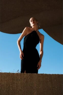 The Danette Dress In Black -Solace Dress Shop solace london os27026 danette black shoot 1