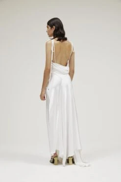 The Aletta Dress In Cream -Solace Dress Shop solace london os27034 aletta winter white side 3