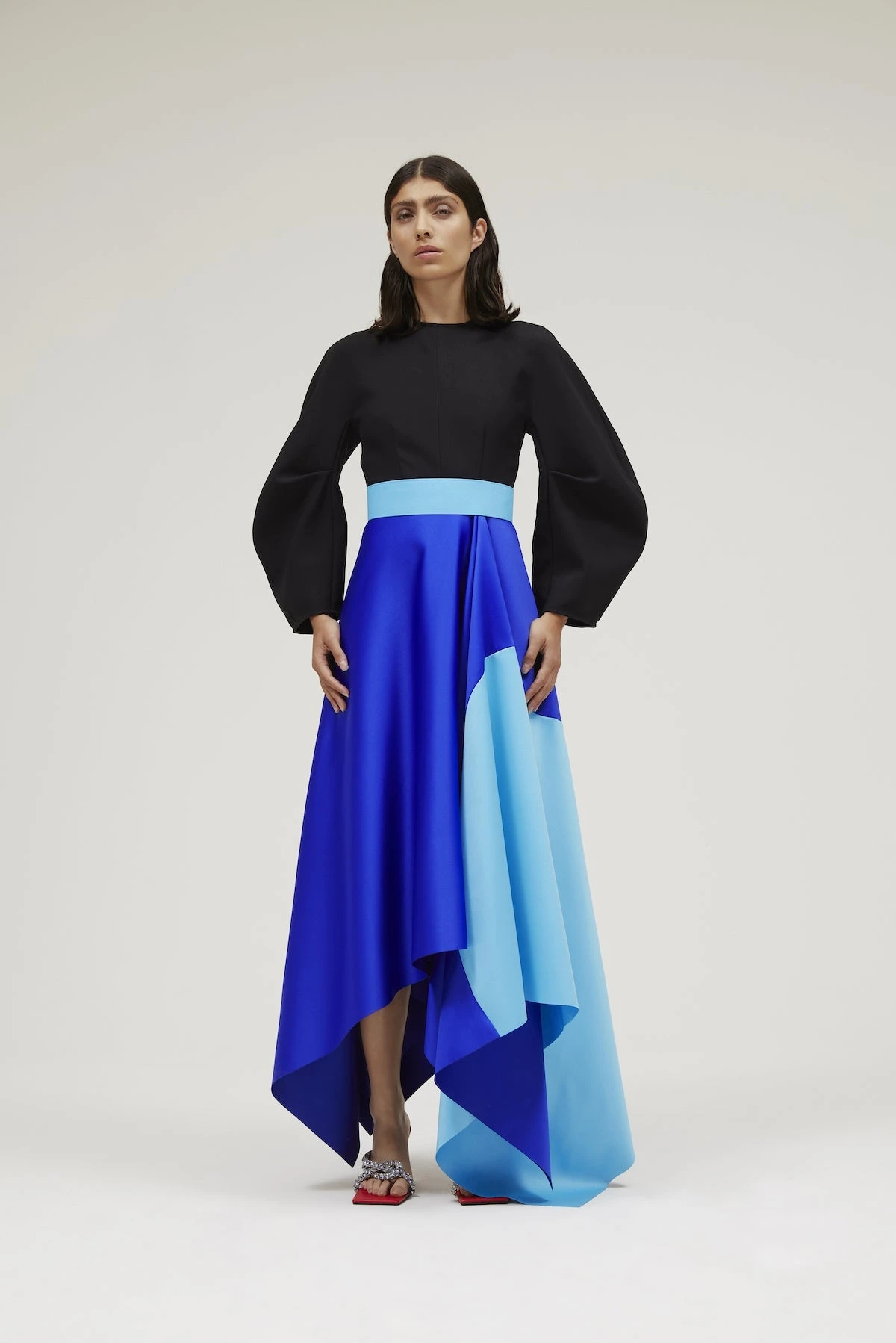 The Quinn Dress In Black & Cobalt Blue 4 The Quinn Dress In Black & Cobalt Blue - Image 2