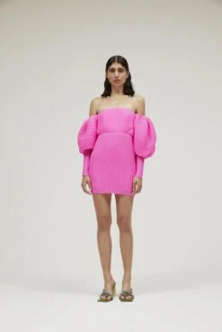 The Skye Dress In Acid Pink