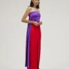 The Harlow Dress In Ultra Purple & True Red