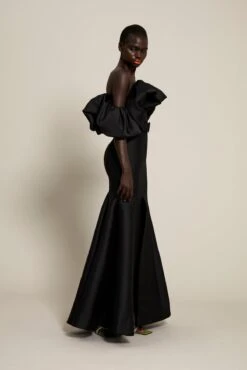 The Pyper Dress In Black -Solace Dress Shop solace london os29007 pyper black side 2 1