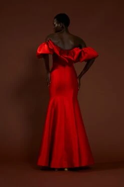 The Pyper Dress In Red -Solace Dress Shop solace london os29007 pyper red back 2 1