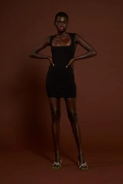 The Cora Mini Dress In Black -Solace Dress Shop solace london os29009 cora black front 1 2