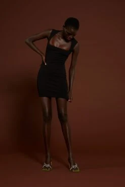 The Cora Mini Dress In Black -Solace Dress Shop solace london os29009 cora black front 2 2