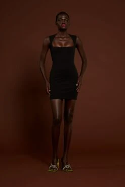 The Cora Mini Dress In Black -Solace Dress Shop solace london os29009 cora black front 3