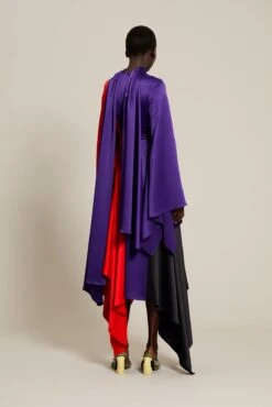 The Ella Dress In Colour Block Purple -Solace Dress Shop solace london os29014a ella colour block purple back 4 1