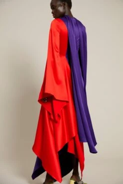 The Ella Dress In Colour Block Purple -Solace Dress Shop solace london os29014a ella colour block purple back 5 1
