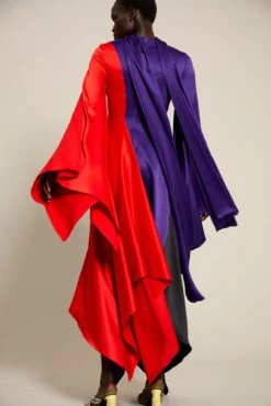 The Ella Dress In Colour Block Purple -Solace Dress Shop solace london os29014a ella colour block purple back 6 1
