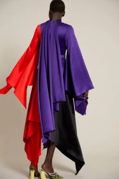 The Ella Dress In Colour Block Purple -Solace Dress Shop solace london os29014a ella colour block purple back 7 1