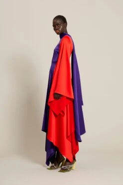 The Ella Dress In Colour Block Purple -Solace Dress Shop solace london os29014a ella colour block purple side 1 1