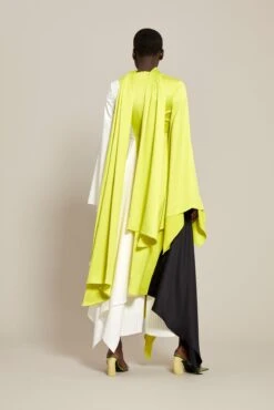 The Ella Dress In Colour Block Sulphur -Solace Dress Shop solace london os29014a ella colour block sulphur back 2 1